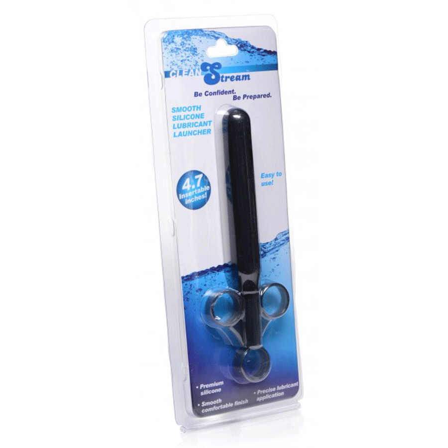 Smooth Silicone XL Black Lubricant Launcher by CleanStream Lube Launcher