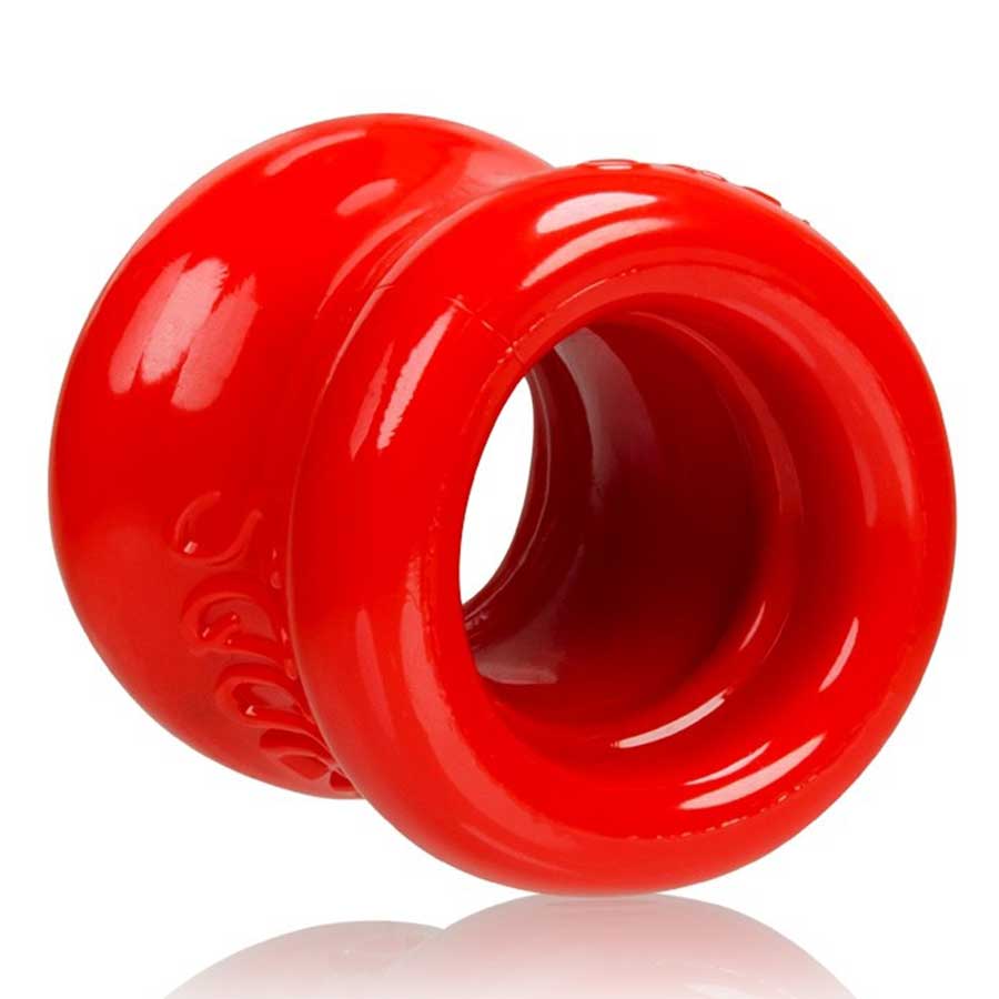 Squeeze Soft Grip Ball Stretcher by Oxballs Cock Rings Red