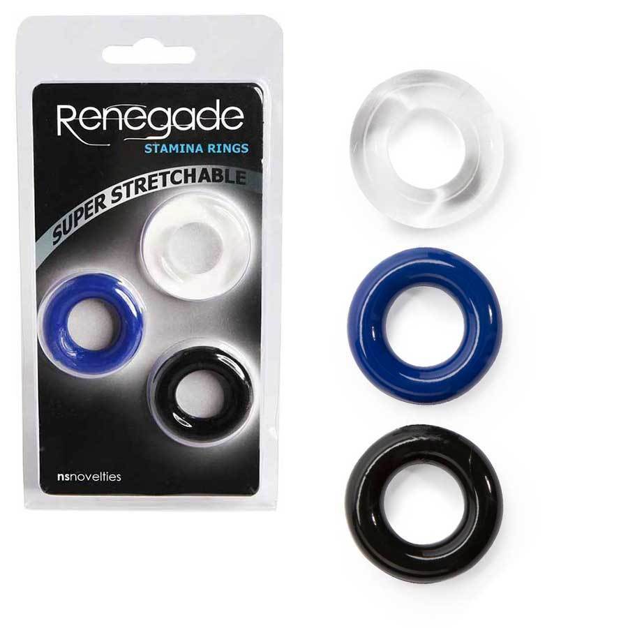 Stretchy Stamina Cock Rings 3 Pack by Renegade Cock Rings