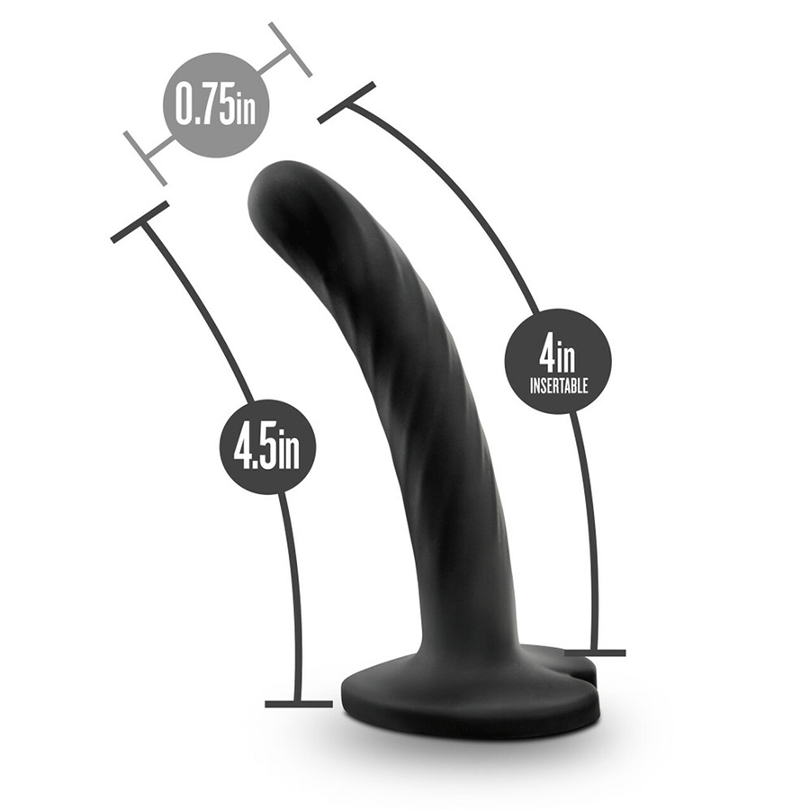 Temptasia Twist Black Silicone Dildo by Blush Novelties Dildos