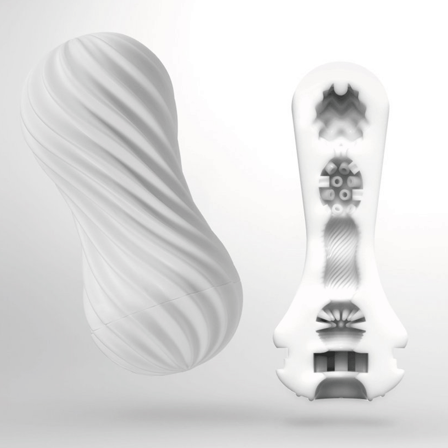 Tenga Flex |  Spinning and Flexible Stroker Black/White Masturbators