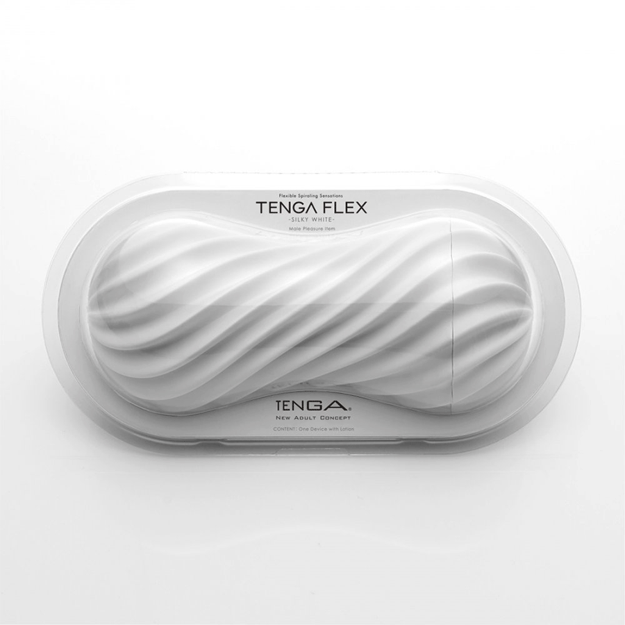 Tenga Flex |  Spinning and Flexible Stroker Black/White Masturbators