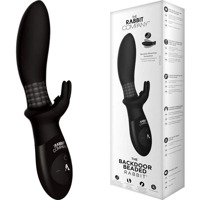 The Beaded Back Door Rabbit Prostate Massager & Anal Vibrator Black The Beaded Back Door Rabbit Prostate Massager & Anal Vibrator Black