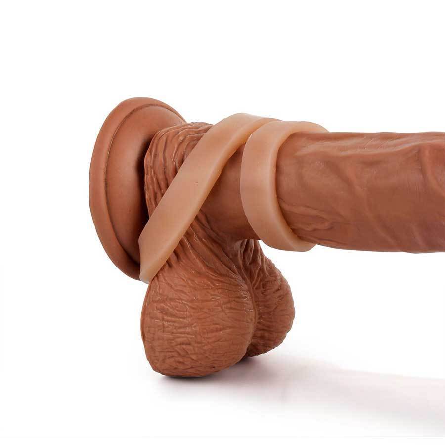 The C-Rings Platinum Premium Silicone Tan Cock Ring Set by Doc Johnson Cock Rings