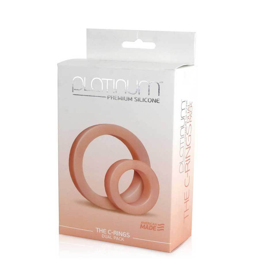 The C-Rings Platinum Premium Silicone Tan Cock Ring Set by Doc Johnson Cock Rings