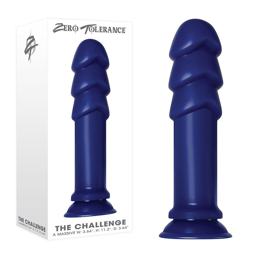 The Challenge Oversized Blue Anal Probe Plug by Zero Tolerance Anal Sex Toys