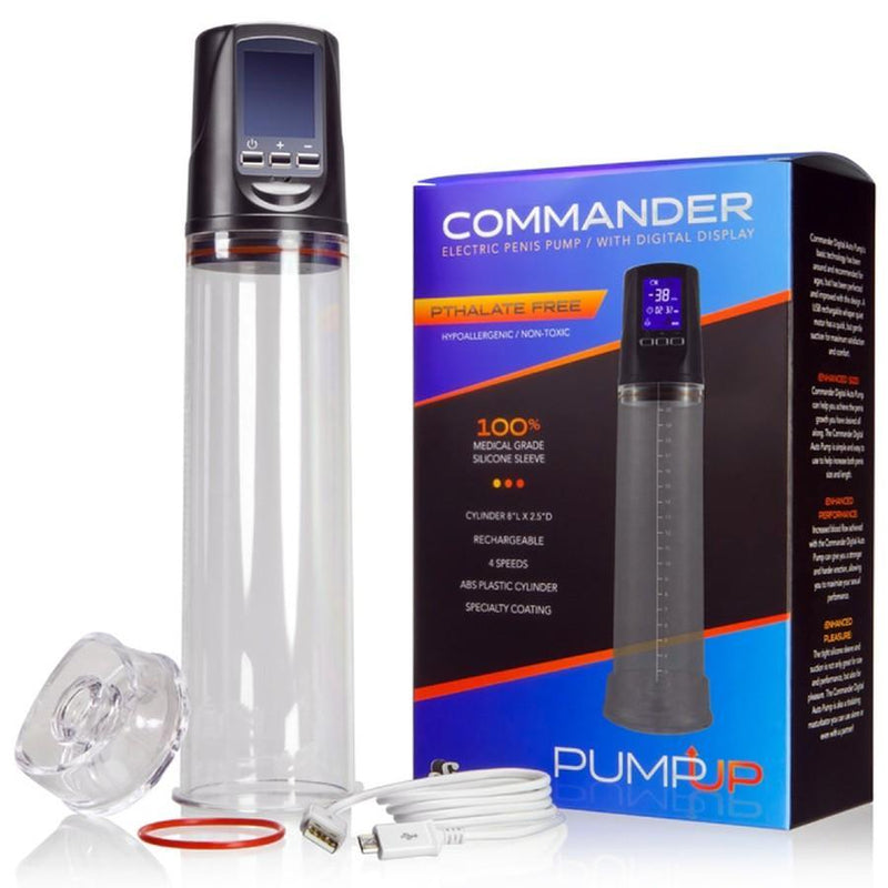 The Commander Cock Pump | Electric Penis Pump with LCD By SI Novelties