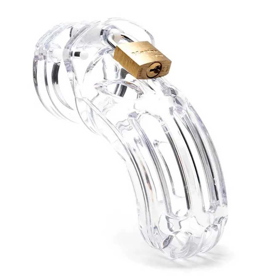 The Curve 3.75 Inch Clear Chastity Cock Cage Kit by CB-X Chastity