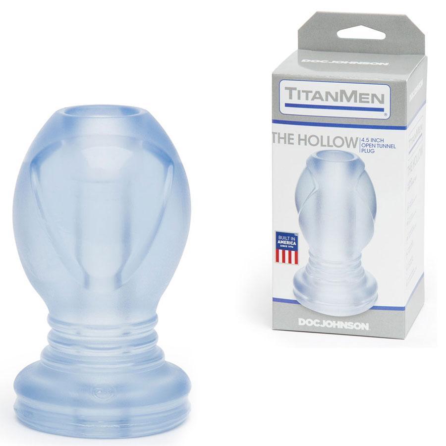 The Hollow Tunnel Anal Plug 4.5 Inch Clear Hollow Butt Plug by TitanMen Anal Sex Toys