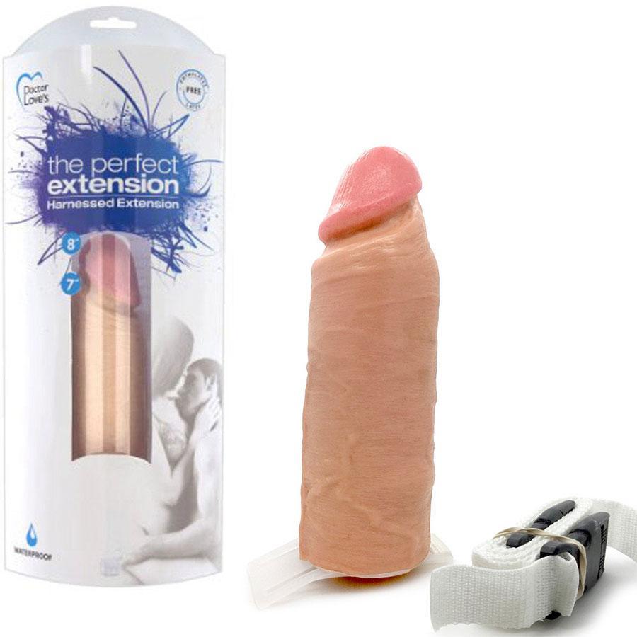 The Perfect Hollow Strap On Penis Extension 8 Inch Realistic Tan Cock Sheath Cock Sheaths