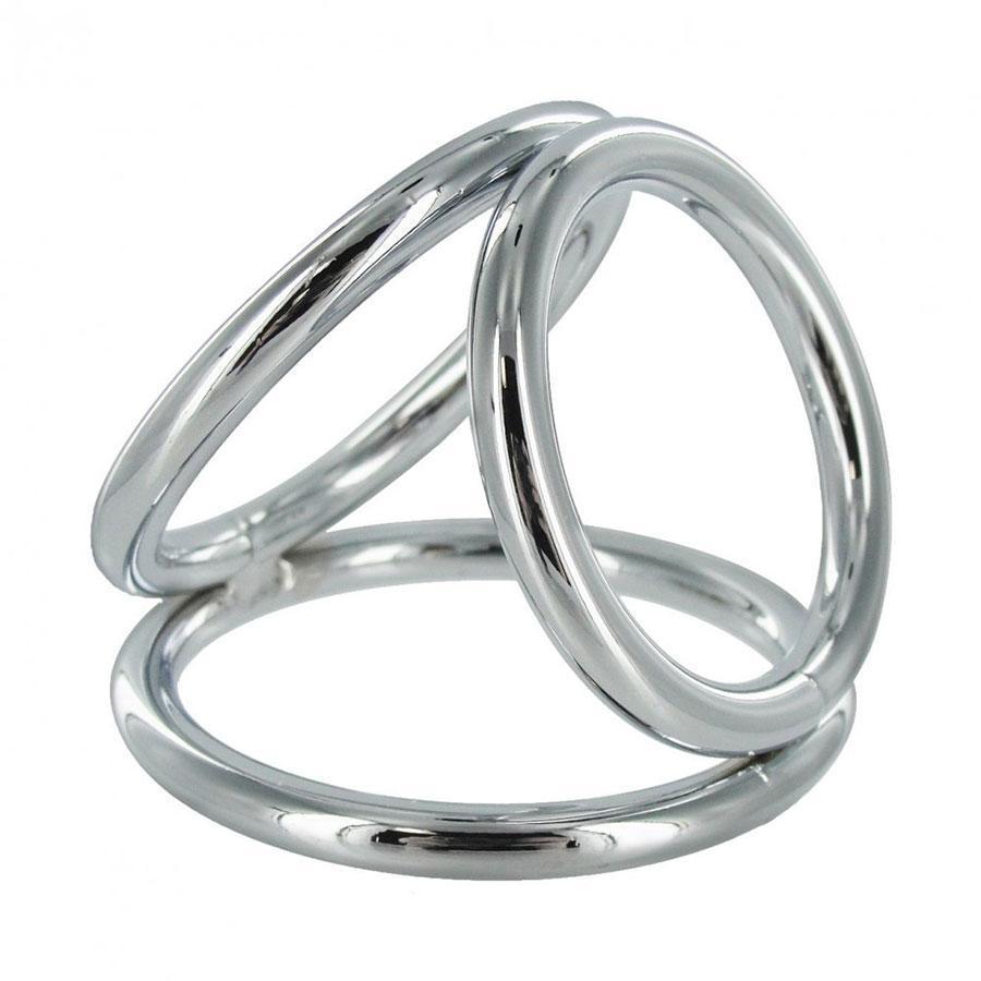 The Triple Cock Ring | Metal Three Ring Triad Cock and Ball Device for Men Cock Rings