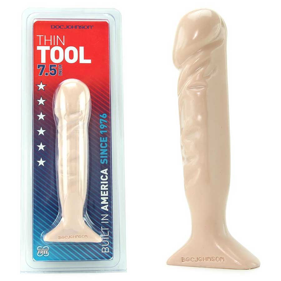 Thin Tool 7.5 Inch White Anal Dildo by Doc Johnson Dildos