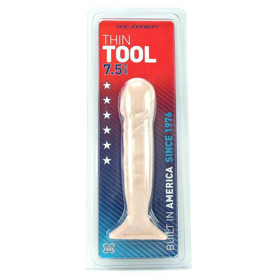 Thin Tool 7.5 Inch White Anal Dildo by Doc Johnson Dildos