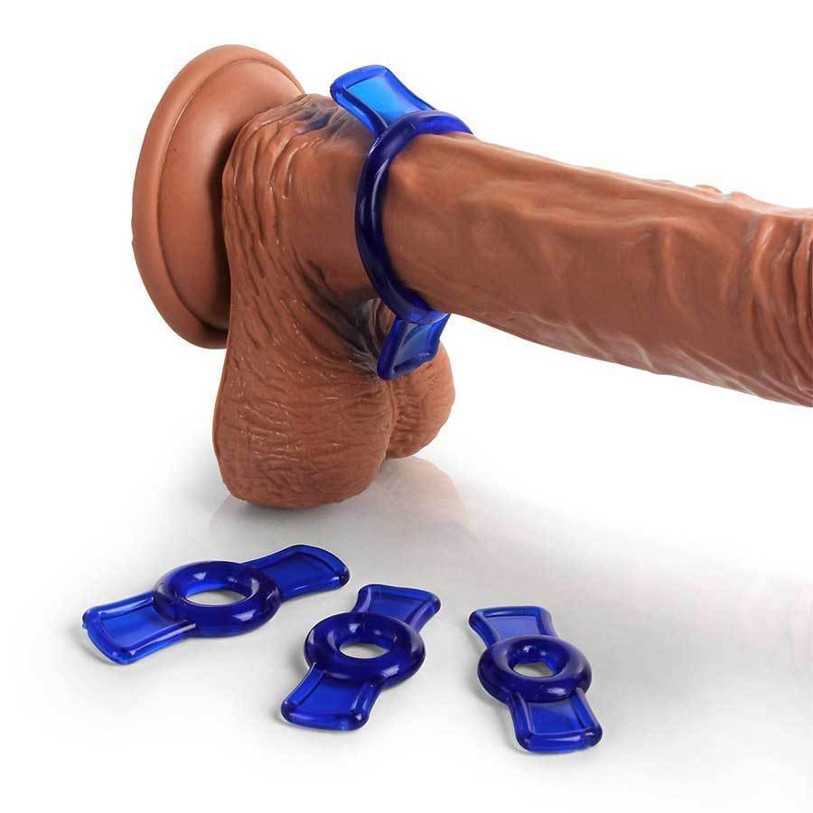 TitanMen Tools Soft and Stretch Cock Ring Set 4 Pack for Men Cock Rings
