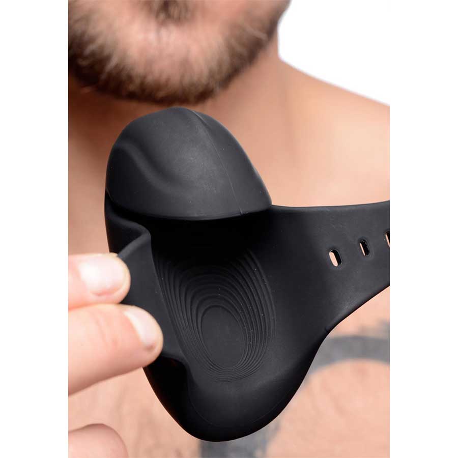 Trinity Vibes 8X Vibrating Silicone Rechargeable Penis Tip Vibrator Masturbators
