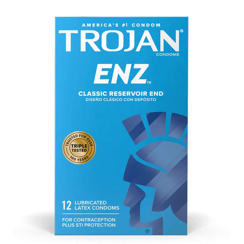 Trojan ENZ Latex Condoms 12 Pack Condoms