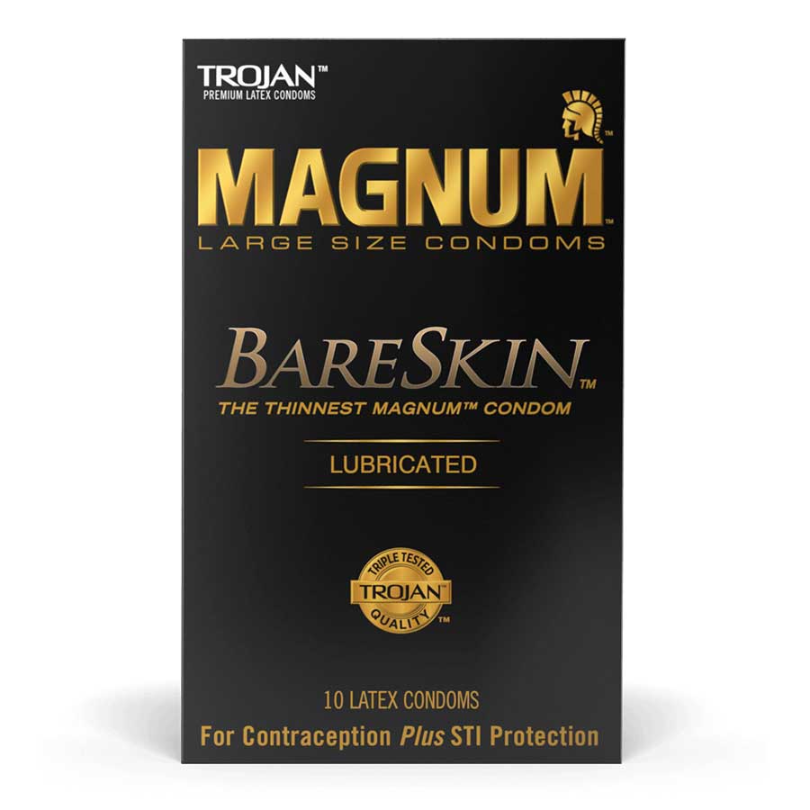 Trojan Magnum BareSkin Ultra Thin Latex Condoms 10 Pack Condoms