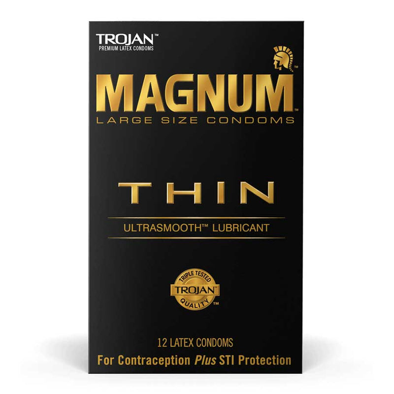 Trojan Magnum Thin Latex Condoms 12 Pack Condoms