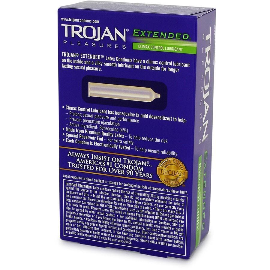 Trojan Pleasures Extended Climax Control Condom 12 Pack Condoms