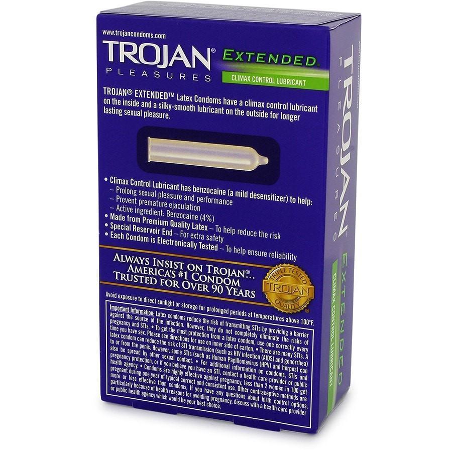 Trojan Pleasures Extended Climax Control Condom 12 Pack Trojan Pleasures Extended Climax Control Condom 12 Pack