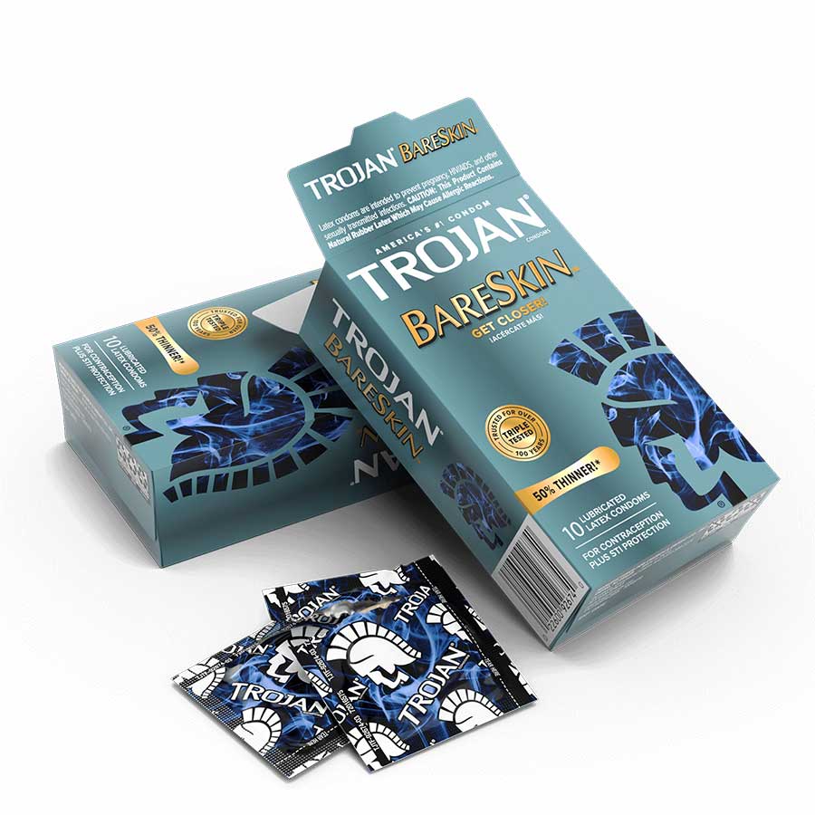 Trojan Sensitivity BareSkin Lubricated Condoms 10 Pack Trojan Sensitivity BareSkin Lubricated Condoms 10 Pack