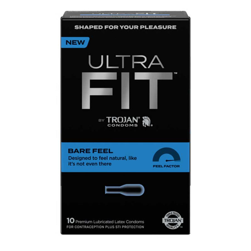 Trojan Ultrafit Bare Feel Latex Condoms 10 Pack Condoms