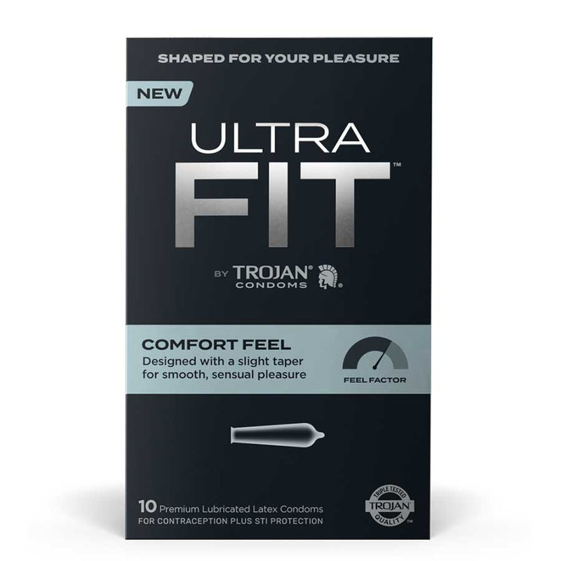 Trojan Ultrafit Comfort Feel Latex Condoms 10 Pack Condoms