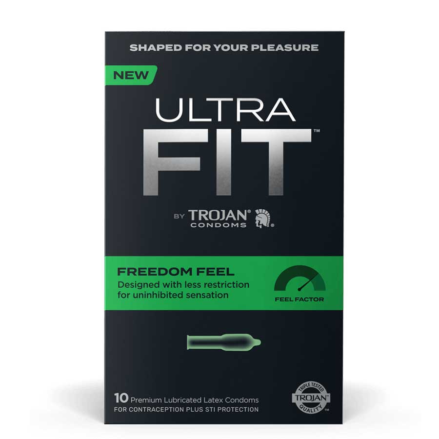 Trojan Ultrafit Freedom Feel Latex Condoms 10 Pack Condoms