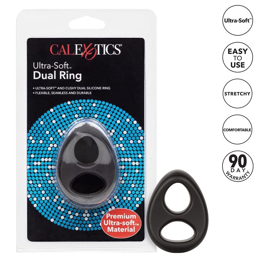 Ultra Soft Tear Drop Silicone Dual Cock Ring by Cal Exotics Cock Rings