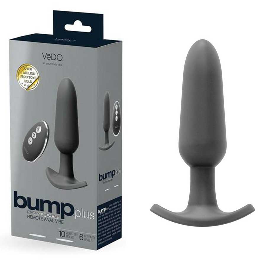 VeDO Bump Plus Rechargeable Vibrating Black Anal Plug Anal Sex Toys