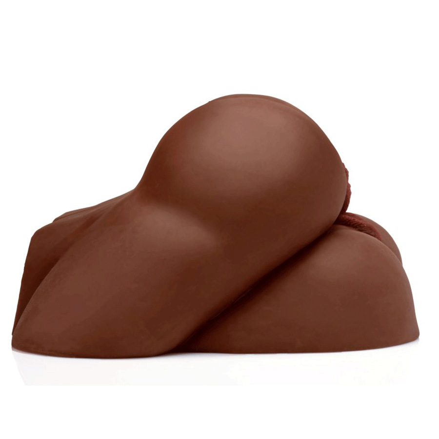 Vibrating Double Ass and Pussy Brown Masturbator Doll by Hookups Masturbators