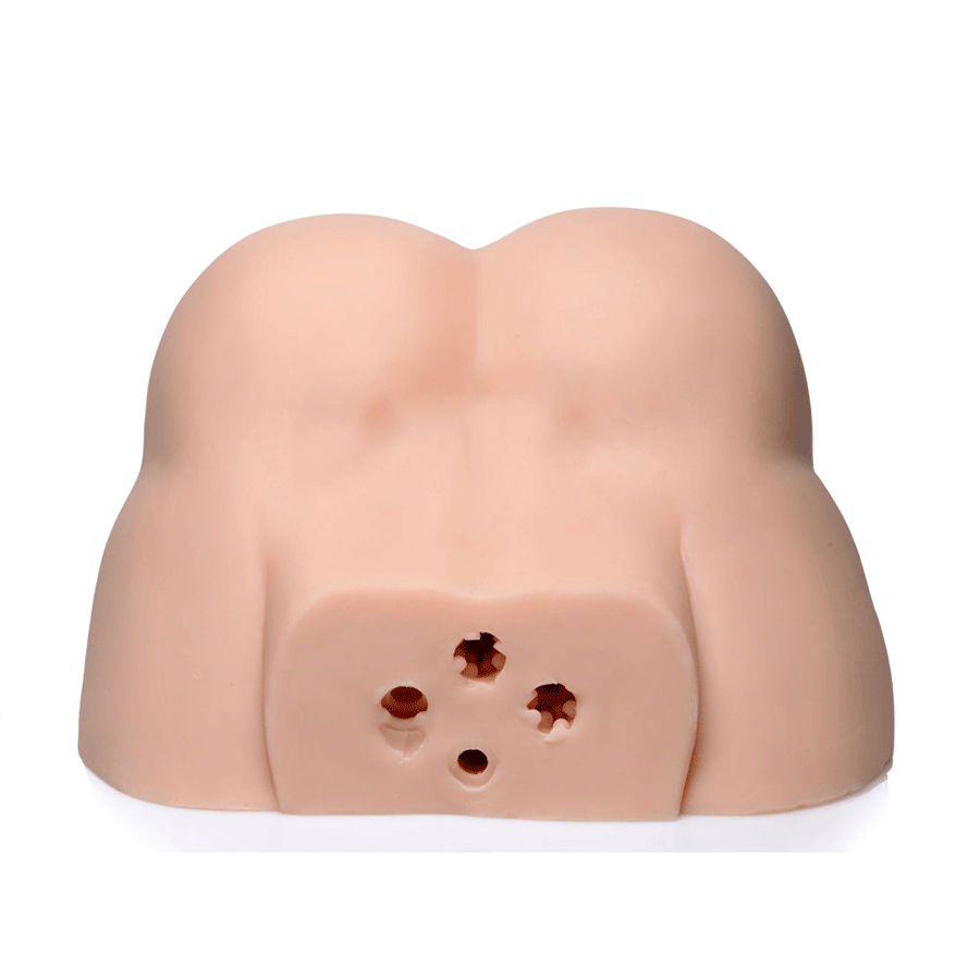Vibrating Double Ass and Pussy Flesh Masturbator Doll by Hookups Masturbators