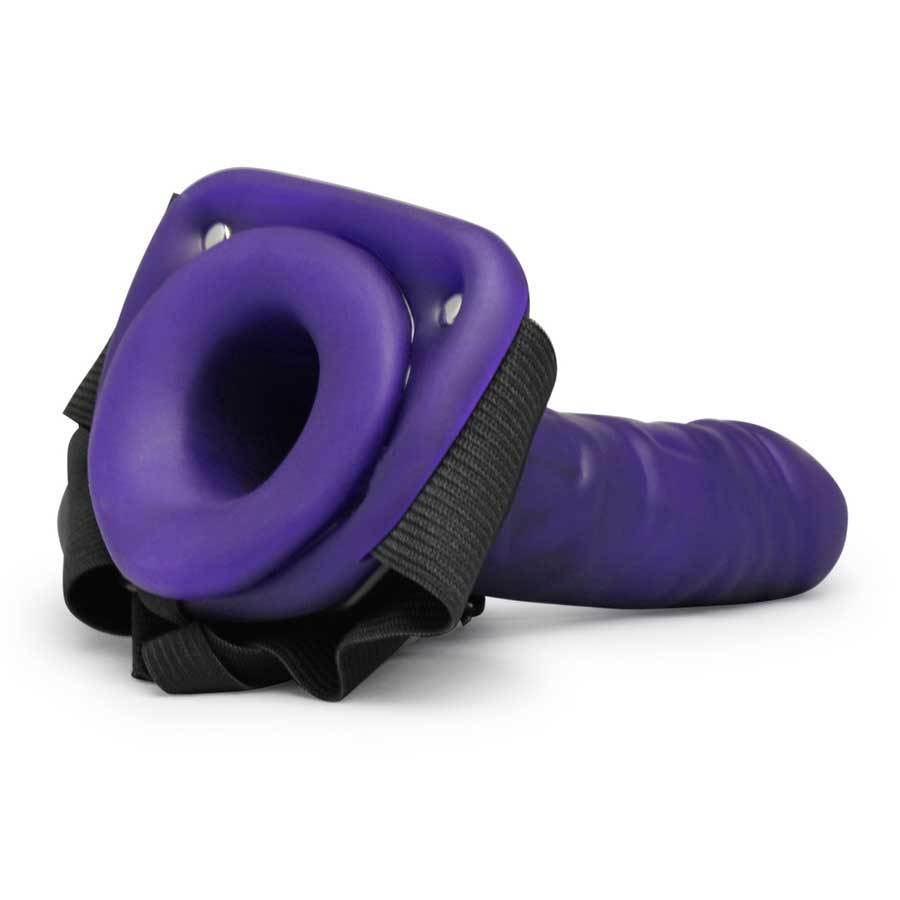 Vibrating Penis Extension Sleeve 7 Inch Hollow Purple Strap-On Cock Sheath Cock Sheaths