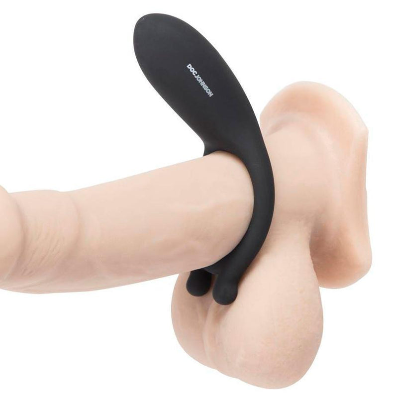 Vibrating Rechargeable Cock Ring by Optimale Black Cock Rings