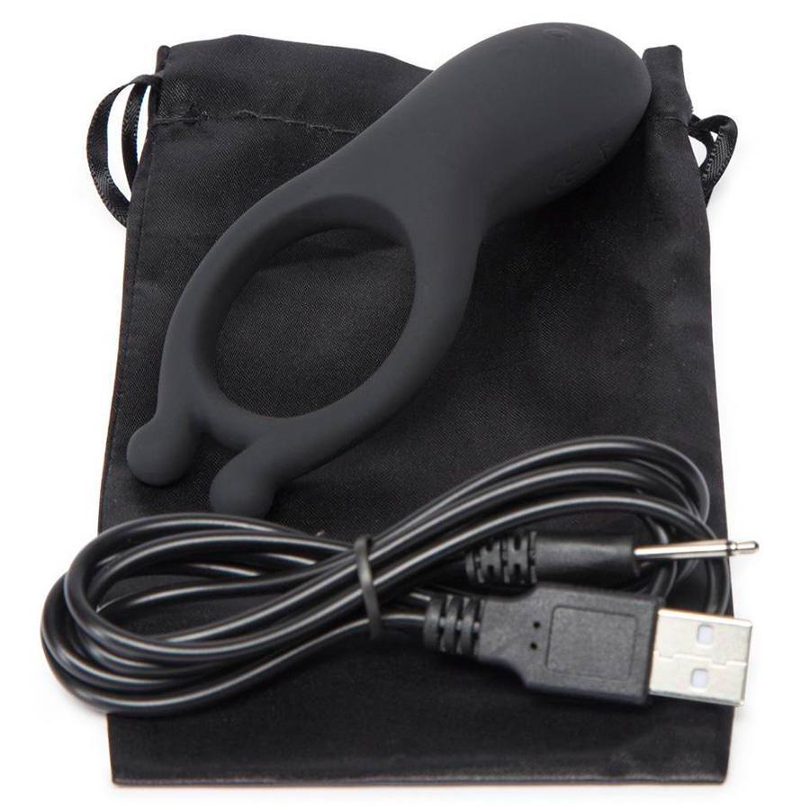 Vibrating Rechargeable Cock Ring by Optimale Black Cock Rings
