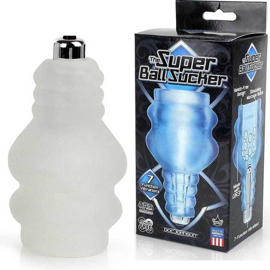 Vibrating Testicle Massager Doc Johnson Super Ball Sucker Sex Toy for Men Male Vibrators