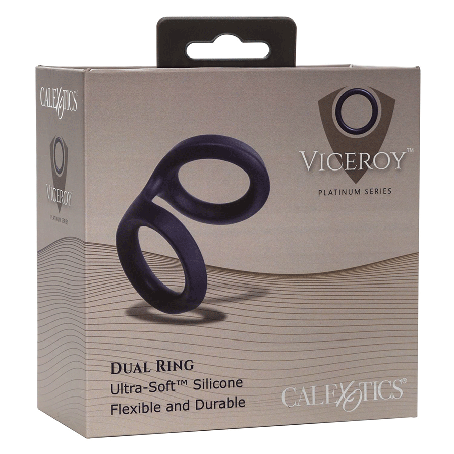 Viceroy Dual Ring Blue Silicone Cock Ring by Cal Exotics Cock Rings