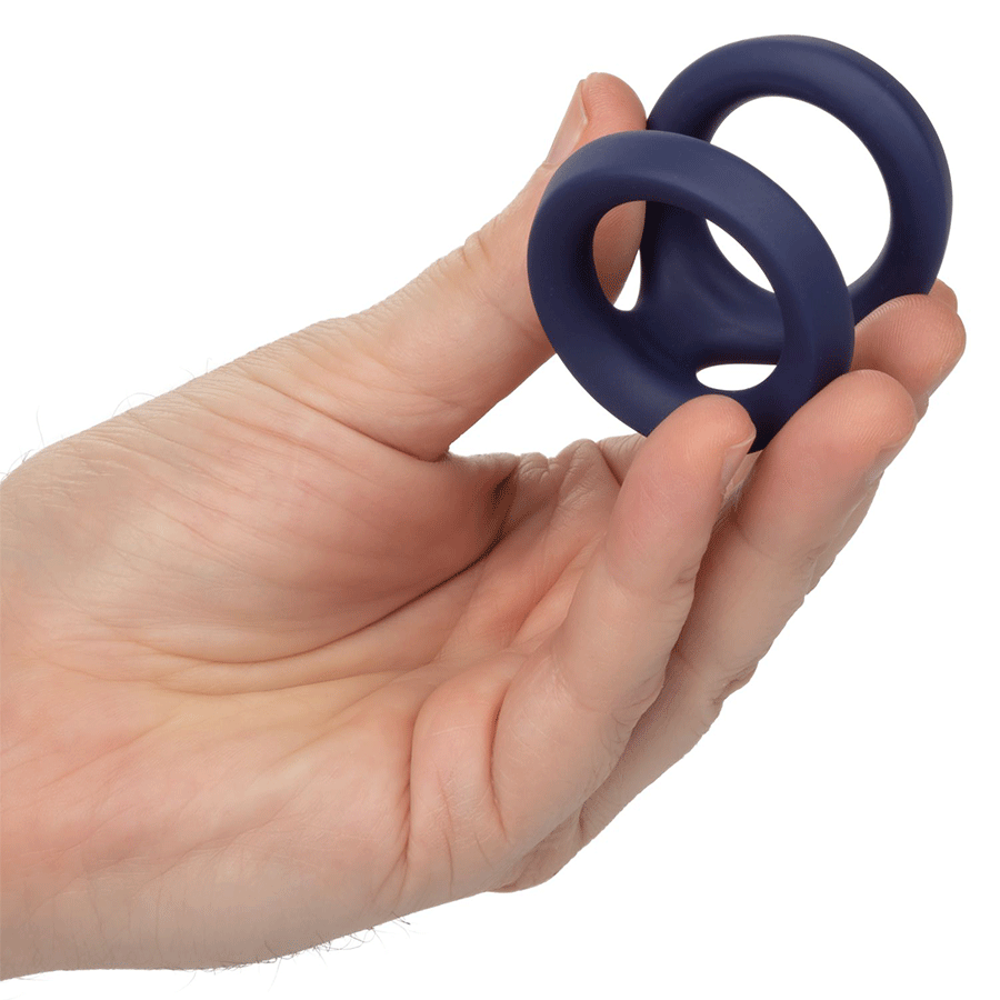 Viceroy Dual Ring Blue Silicone Cock Ring by Cal Exotics Cock Rings