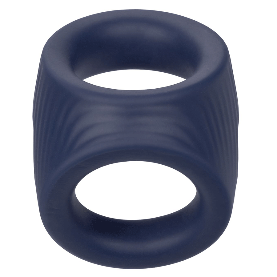 Viceroy Max Dual Ring Blue Silicone Cock and Ball Ring by Cal Exotics Cock Rings