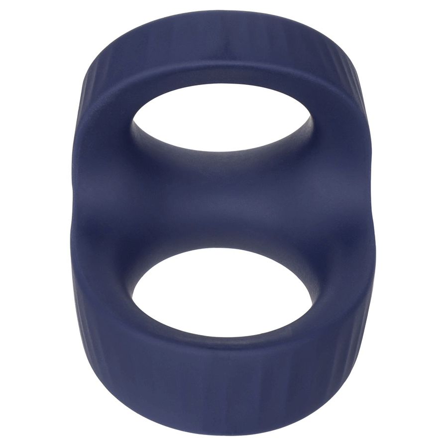 Viceroy Max Dual Ring Blue Silicone Cock and Ball Ring by Cal Exotics Cock Rings