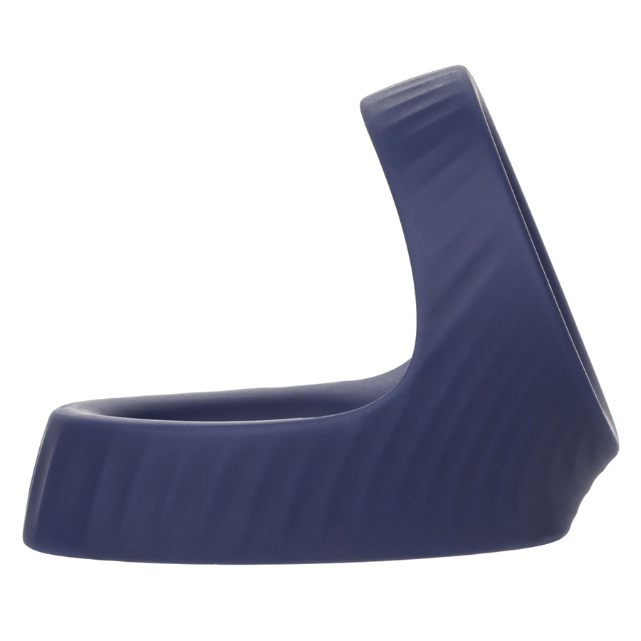 Viceroy Max Dual Ring Blue Silicone Cock and Ball Ring by Cal Exotics Cock Rings