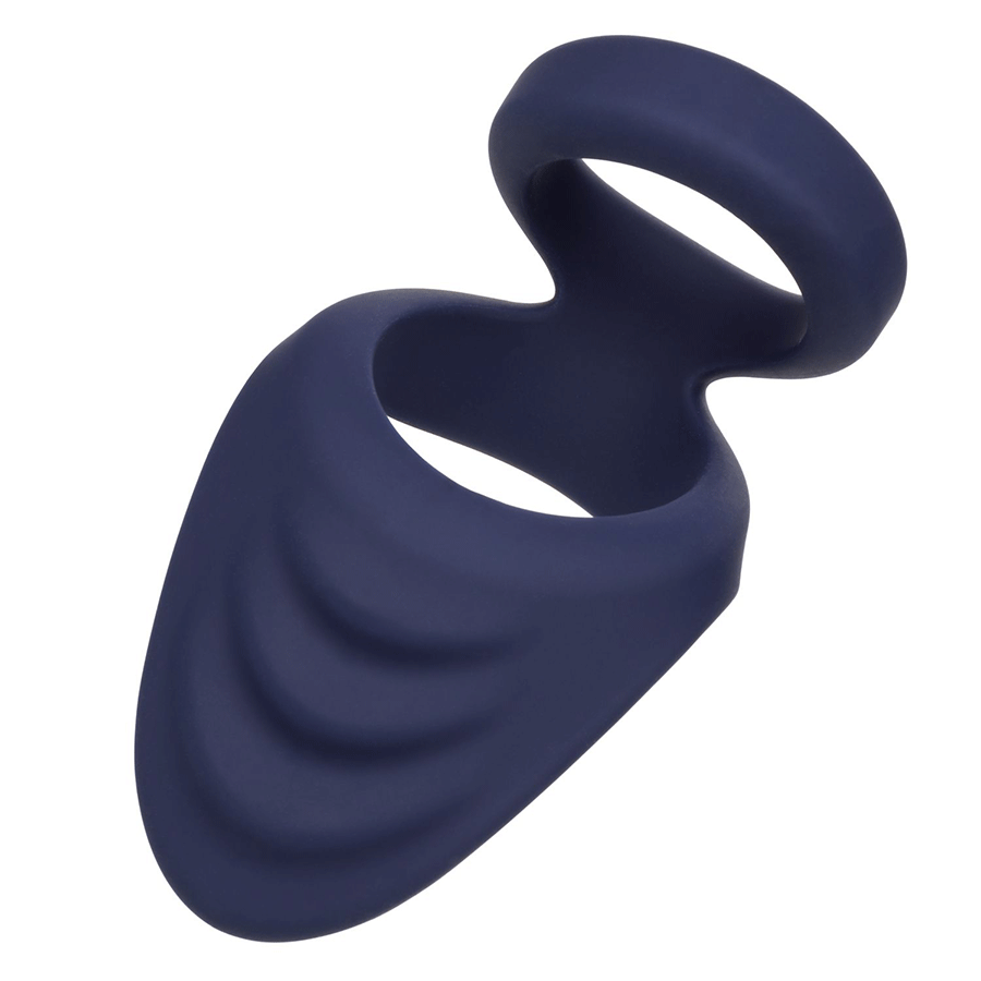Viceroy Perineum Dual Ring Blue Silicone Cock Ring by Cal Exotics Cock Rings