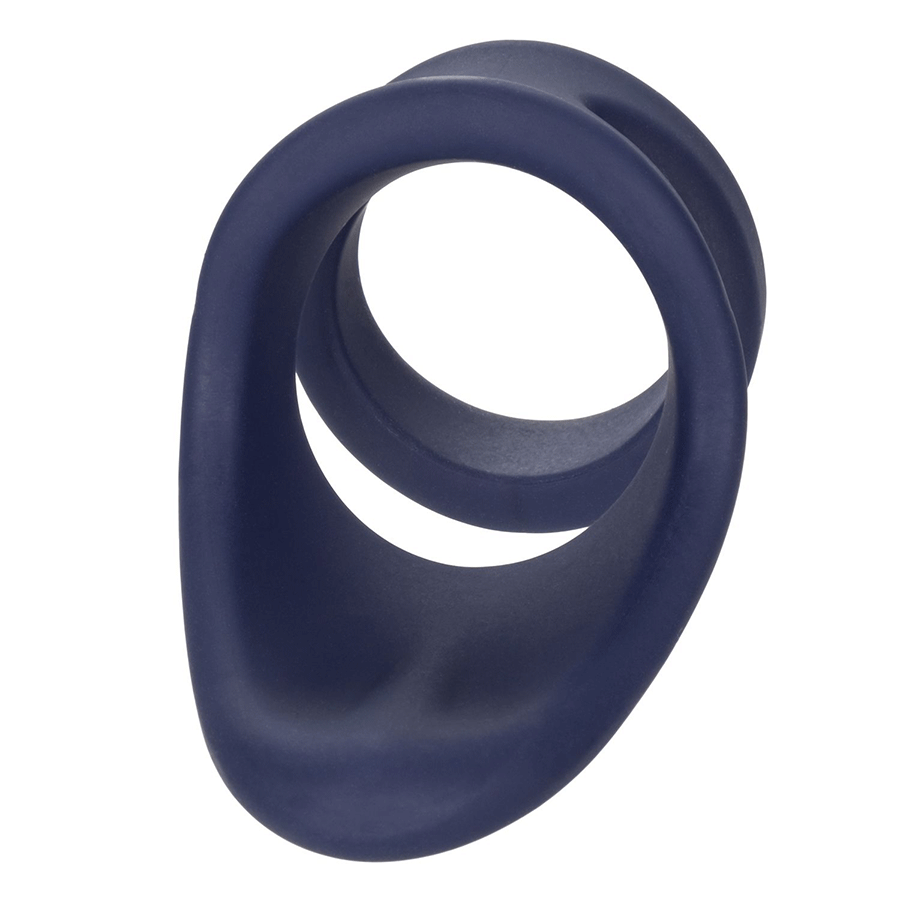 Viceroy Perineum Dual Ring Blue Silicone Cock Ring by Cal Exotics Cock Rings