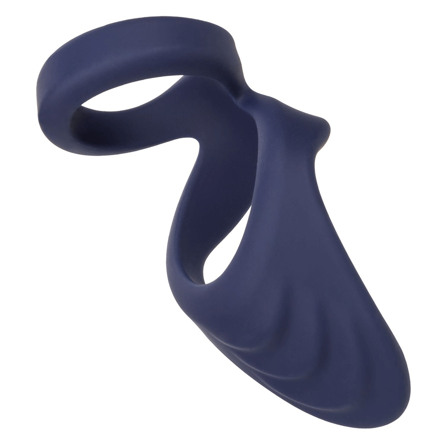Viceroy Perineum Dual Ring Blue Silicone Cock Ring by Cal Exotics Cock Rings