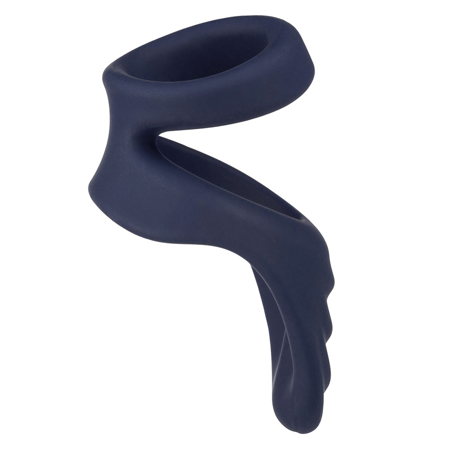 Viceroy Perineum Dual Ring Blue Silicone Cock Ring by Cal Exotics Cock Rings