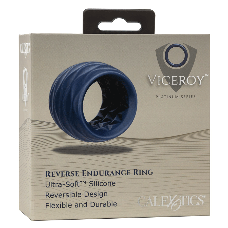 Viceroy Reverse Endurance Ring Blue Silicone Cock Ring by Cal Exotics Cock Rings