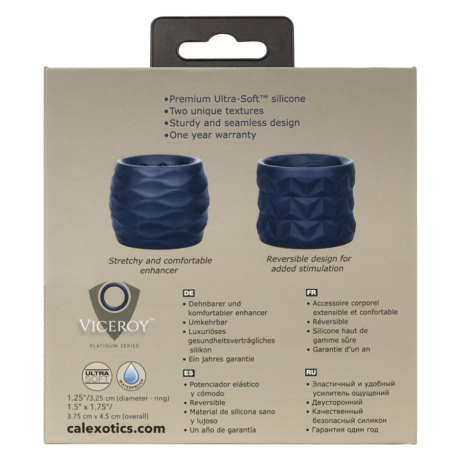 Viceroy Reverse Endurance Ring Blue Silicone Cock Ring by Cal Exotics Cock Rings