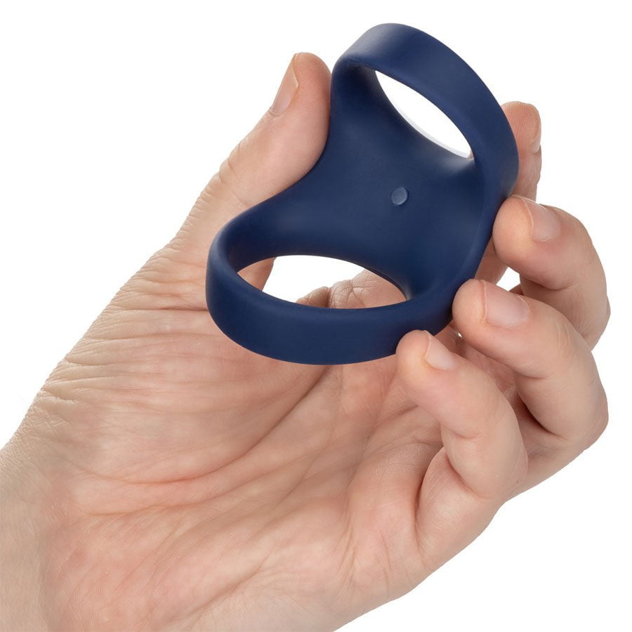 Viceroy Silicone Rechargeable Max Dual Vibrating Cock Ring Blue Cock Rings