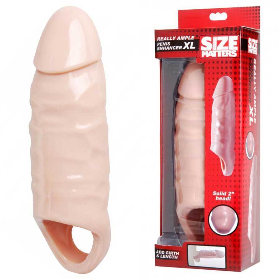 XL Thick Natural 6.5 Inch Tan Penis Sleeve & Girth Enhancer Cock Sheaths