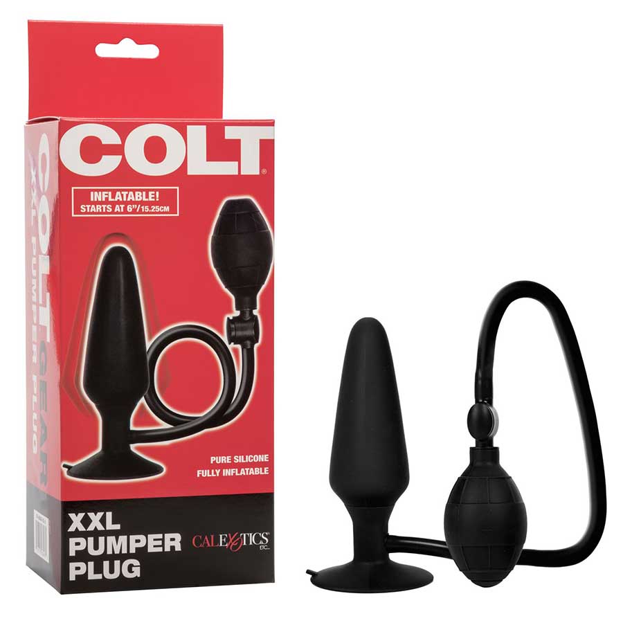 XXL Black Inflatable Pumper Butt Plug by Colt XXL Black Inflatable Pumper Butt Plug by Colt
